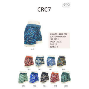 JERA-CRC7 / BÓXER CON DISEÑO PARA HOMBRE. Paquete 10pzs: $14 / 10 Paquetes: $14