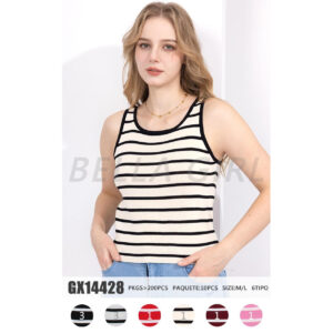 BOMY-GX14428 / BLUSA DE TIRANTES A RAYAS. Paquete 10pzs: $100 / 10 Paquetes: $95