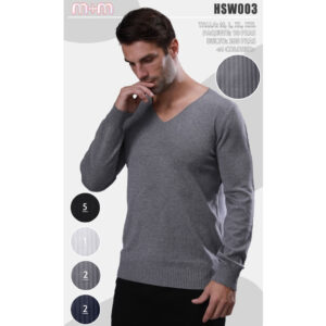 MOA-HSW003 / SUÉTER DELGADO DE MANGA LARGA PARA HOMBRE. Paquete 10pzs: $130 / 10 Paquetes: $123