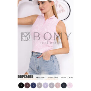 BOMY-DOP12495 / BLUSA SIN MANGA CON CIERRE. Paquete 10pzs: $75 / 10 Paquetes: $70