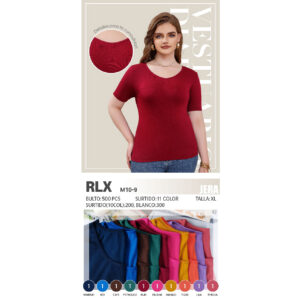 JERA-RLX / BLUSA BÁSICA TALLA EXTRA (BLANCO). Paquete 10pzs: $31 / 10 Paquetes: $29