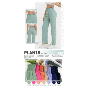 JERA-PLAN18 / PANTALÓN DE MUJER CON TALLE ALTO. Paquete 10pzs: $46 / 10 Paquetes: $44