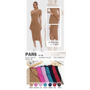 JERA-PAR6 / CONJUNTO DE 2 PIEZAS, BLUSA Y FALDA LARGA. Paquete 10pzs: $65 / 10 Paquetes: $62