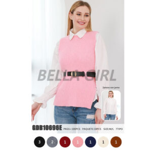 BOMY -GDB10696E / CONJUNTO CAMISA-CHALECO PARA DAMA. Paquete 10pzs: $122 / 10 Paquetes: $115
