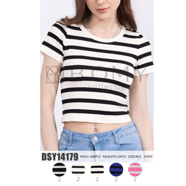 BOMY -DSY14179 / BLUSA A RAYAS PARA DAMA. Paquete 10pzs: $53 / 10 Paquetes: $50