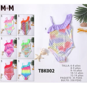 MOA-TBK002 / TRAJE DE BAÑO PARA NIÑA. Paquete 10pzs: $109 / 10 Paquetes: $103