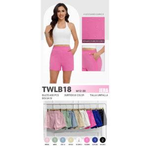 JERA-TWLB18 / SHORT DE DAMA CON BRILLOS. Paquete 10pzs: $65 / 10 Paquetes: $62
