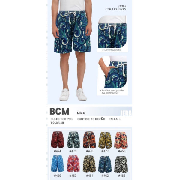JERA-BCM M6-6 / BERMUDA CON DISEÑO. Paquete 10pzs: $40 / 10 Paquetes: $38