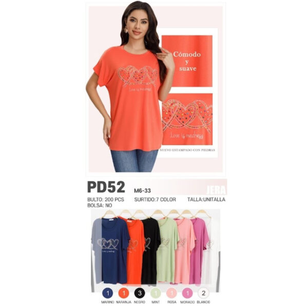 JERA-PD52 / BLUSA CON DETALLES. Paquete 10pzs: $77 / 10 Paquetes: $73