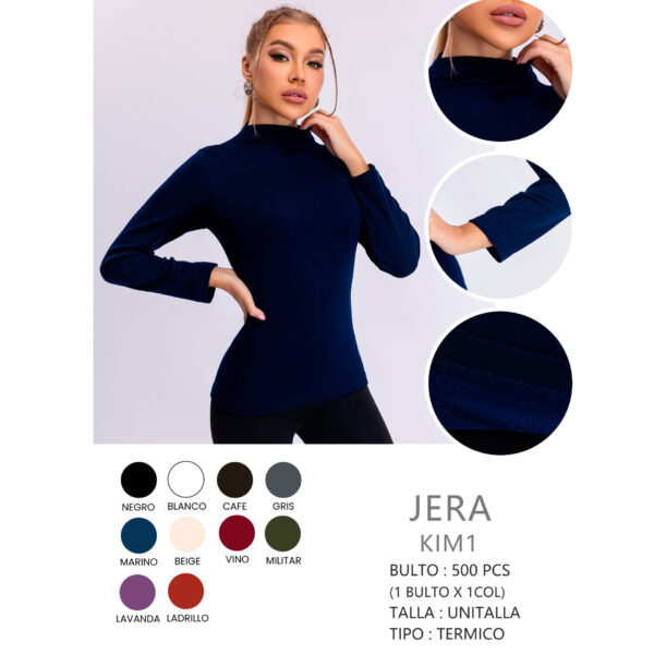 JERA-KIM1 / BLUSA MANGA TERMICA / PAQUETE 10 PZAS: $36 C/PZA - PAQUETE 100 PZAS: $34 C/PZA