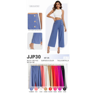 JERA-JJP30 / PANTALON ANCHO TIPO VESTIR. Paquete 10pzs: $77 / 10 Paquetes: $73