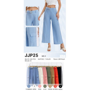 JERA-JJP25 / PANTALON ANCHO TIPO VESTIR. Paquete 10pzs: $77 / 10 Paquetes: $73