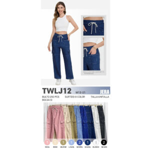 JERA-TWLJ12 / PANTALON CON BOLSILLOS PARA DAMA. Paquete 10pzs: $95 / 10 Paquetes: $89