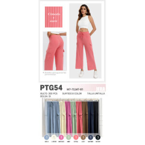 JERA-PTG54 / PANTALON ANCHO CON TEJIDO SUAVE. Paquete 10pzs: $71 / 10 Paquetes: $67