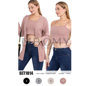 BOMY -SET1014 / CONJUNTO TOP Y SUÉTER. Paquete 10pzs: $104 / 10 Paquetes: $98