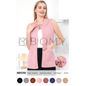 BOMY-GDK12782 / CHALECO LARGO PARA DAMA. Paquete 10pzs: $145 / 10 Paquetes: $137