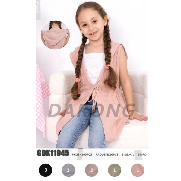 BOMY -GDK11945 / CARDIGAN PARA NIÑA. Paquete 10pzs: $104 / 10 Paquetes: $98