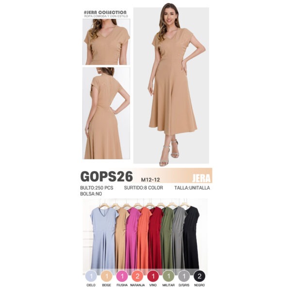 JERA-GOPS26 / VESTIDO LIGERO PARA DAMA. Paquete 10pzs: $83 / 10 Paquetes: $78