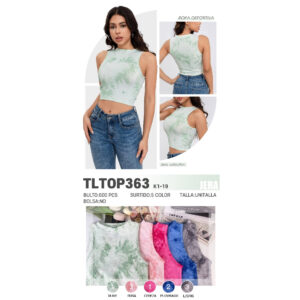 JERA-TLTOP363 / TOP DEPORTIVO CON ESTILO DEGRADADO. Paquete 10pzs: $31 / 10 Paquetes: $29