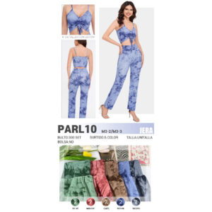JERA-PARL10 / CONJUNTO DE BLUSA Y PANTALÓN. Paquete 10pzs: $65 / 10 Paquetes: $62