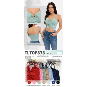 JERA-TLTOP373 / TOP CON DETALLE EN EL PECHO. Paquete 10pzs: $31 / 10 Paquetes: $29