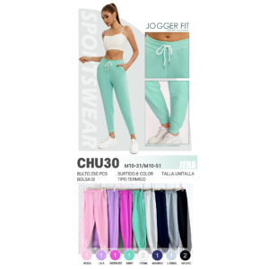 JERA-CHU30 / JOGGER CON CINTURA AJUSTABLE. Paquete 10pzs: $63 / 10 Paquetes: $59
