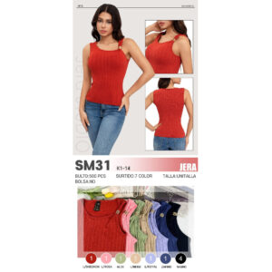 JERA-SM31 / BLUSA CON DETALLE Y TEJIDO CÓMODO. Paquete 10pzs: $32 / 10 Paquetes: $30