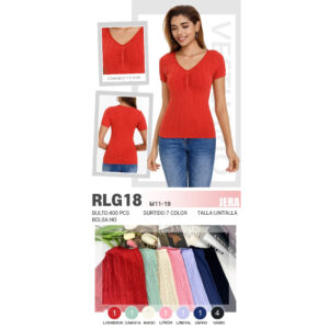 JERA-RLG18 / BLUSA BÁSICA CUELLO V Y DETALLE EN EL PECHO. Paquete 10pzs: $30 / 10 Paquetes: $28