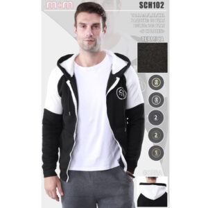 MOA-SCH102 / SUDADERA BICOLOR PARA CABALLERO. Paquete 10pzs: $82 / 10 Paquetes: $77