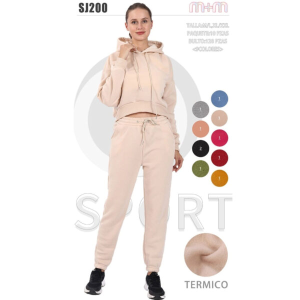 MOA-SJ200 / CONJUNTO DEPORTIVO PARA DAMA. Paquete 10pzs: $118 / 10 Paquetes: $112