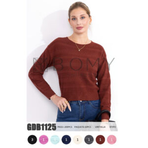 BOMY -GDB1125 / SUÉTER CON TEJIDO CÓMODO PARA DAMA. Paquete 10pzs: $116 / 10 Paquetes: $109