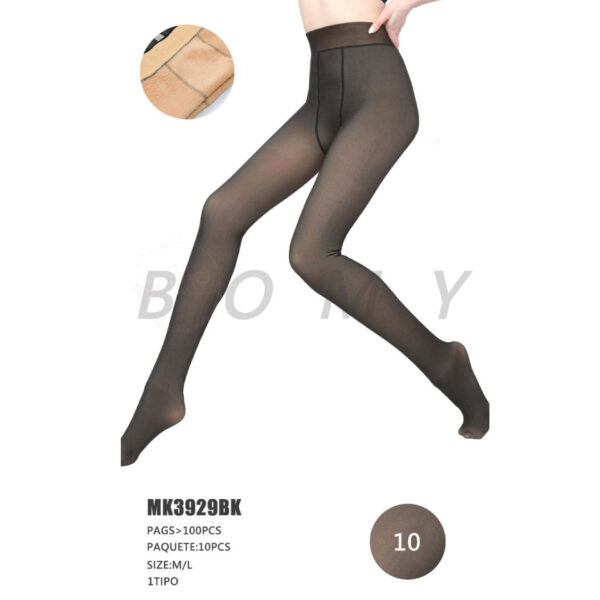 BOMY-MK3929BK / MEDIA EFECTO PIEL. Paquete 10pzs: $52 / 10 Paquetes: $49