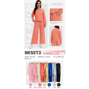 JERA-NKSET3 / CONJUNTO WIDE FIT PARA DAMA. Paquete 10pzs: $112 / 10 Paquetes: $106