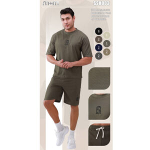 MOA-SSH003 / CONJUNTO PARA CABALLERO CAMISETA Y SHORT. Paquete 10pzs: $97 / 10 Paquetes: $92