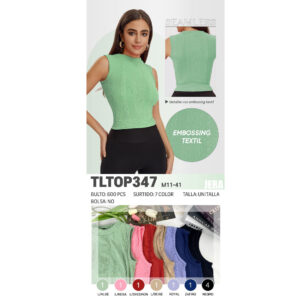 JERA-TLTOP347 / TOP PARA DAMA CON TEJIDO CÓMODO. Paquete 10pzs: $30 / 10 Paquetes: $28