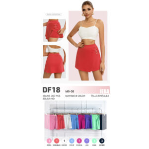 JERA-DF18 / FALDA DEPORTIVA CON ADORNOS. Paquete 10pzs: $59 / 10 Paquetes: $56