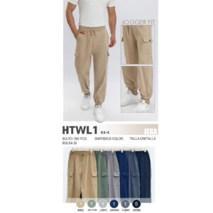 JERA-HTWL1 / JOGGER FIT PARA CABALLERO. Paquete 10pzs: $100 / 10 Paquetes: $95