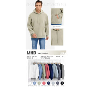 JERA-MHD / SUDADERA BÁSICA PARA CABALLERO. Paquete 10pzs: $83 / 10 Paquetes: $78