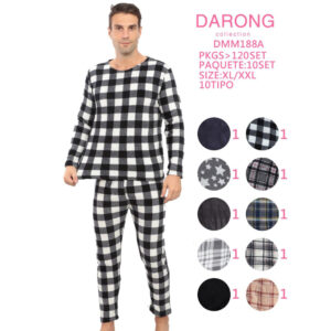 BOMY -DMM188A / PIJAMA POLAR PARA HOMBRE. Paquete 10pzs: $68 / 10 Paquetes: $64