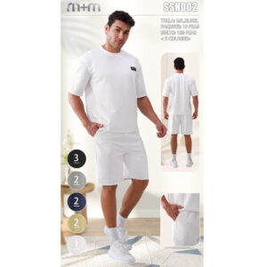 MOA-SSH002 / CONJUNTO DE CABALLERO CON SHORT. Paquete 10pzs: $106 / 10 Paquetes: $100