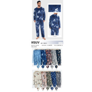 PIJAMA POLAR PARA HOMBRE / JERA-HSUV / PAQUETE 10 PZAS: $106 C/PZA - PAQUETE 100 PZAS: $100 C/PZA
