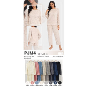 PIJAMA POLAR PARA DAMA / JERA-PJM4 / PAQUETE 10 PZAS: $95 C/PZA - PAQUETE 100 PZAS: $89 C/PZA
