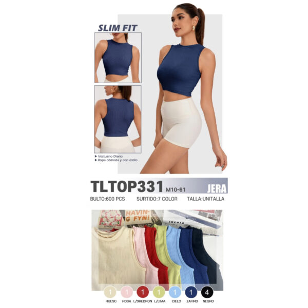 JERA-TLTOP331 / TOP BÁSICO PARA DAMA. Paquete 10pzs: $25 / 10 Paquetes: $24