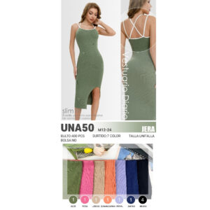 JERA-UNA50 / VESTIDO BÁSICO SLIM FIT. Paquete 10pzs: $37 / 10 Paquetes: $35