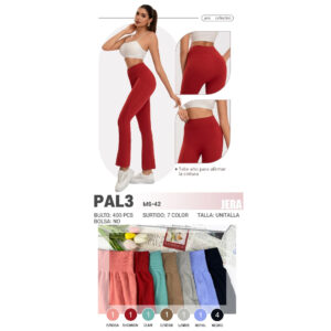 JERA-PAL3 / PANTALÓN DE DAMA CON TALLE ALTO. Paquete 10pzs: $37 / 10 Paquetes: $35