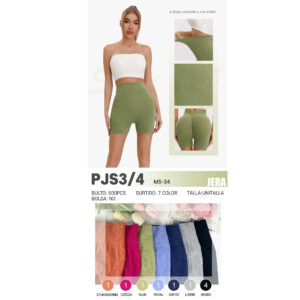 JERA-PJS3/4 / SHORT PARA DAMA CON PUSH-UP. Paquete 10pzs: $25 / 10 Paquetes: $24