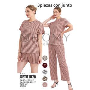 CONJUNTO 3PZS PARA DAMA / BOMY -SET0107A / PAQUETE 10 PZAS: $110 C/PZA - PAQUETE 100 PZAS: $104 C/PZA