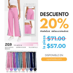 PANS HOLGADO PARA DAMA / JERA-ZG9 / PAQUETE 10 PZAS: $57 C/PZA - PAQUETE 100 PZAS: $54 C/PZA