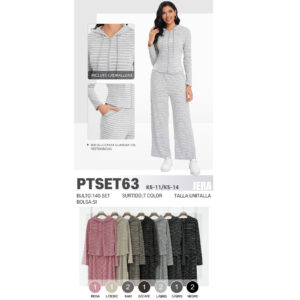 CONJUNTO DE 2PZS A RAYAS / JERA-PTSET63 / PAQUETE 10 PZAS: $148 C/PZA - PAQUETE 100 PZAS: $139 C/PZA