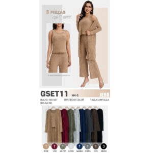 CONJUNTO CASUAL DE 3PZS / JERA-GSET11  / PAQUETE 10 PZAS: $130 C/PZA - PAQUETE 100 PZAS: $123 C/PZA
